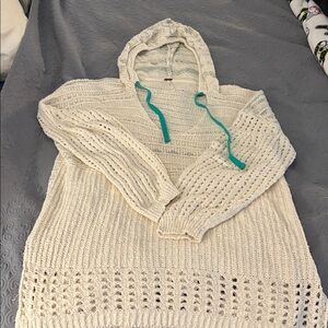 Free People Cream Knit Sweater